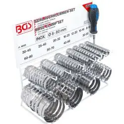Schlauchklemmen-Sortiment - INOX - auf Tafel - 111-teilig Online Kaufen