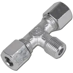 Bestpreis T-Einschraubverschraubung - Baureihe LL - Stahl verzinkt - Rohr-Ø 4 bis 8 mm - kon. AG R 1/8" - PN 100