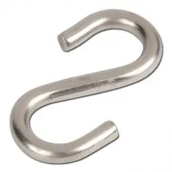 Nur Heute Not S-Haken - für Abhängung von Ketten - Edelstahl - Ø 5,8 mm - VE 50 Stück - Preis per VE