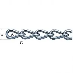 Rundstahlkette - Form A - DIN 5685 - gedreht -auf Spule - Nenndicke 3 bis 5 - Preis per Rolle Sonderangebot