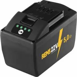 Begrenztes Angebot REMS Lithium-Ionen-Akku 21,6 V, 5,0 Ah - für REMS Mini-Press 22 V ACC, Mini-Press S 22 V ACC