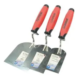 Nur Heute Kellenset 3tlg "Stukkateur" - Edelstahl - Maße 25 x 10 x 13 cm - Stukkateurspachteln - 60, 80 und 100 mm