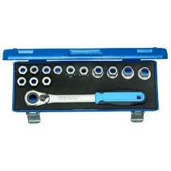 Steckschlüssel-Satz - Antrieb 1/2" - 14-teilig - 10 bis 24 mm Geprüft