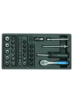 Steckschlüsseleinsatz-Set - Antrieb 1/4" 6-kant - in 1/3 ES-Modul - Gewicht 2,956 kg Online Kaufen