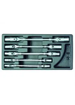 Neu Doppel-Gelenkschlüssel-Satz - in 1/3 ES-Modul - 8x9 bis 16x17 mm - Gewicht 1,272 Kg