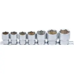 Steckschlüsseleinsatz-Set - 12,5 mm (1/2") 6-Kant - Größen 20 bis 32 mm - 7-tlg. Geprüft