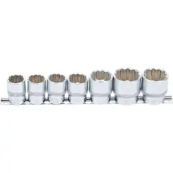 Online Kaufen Steckschlüsseleinsatz-Set - 12,5 mm (1/2") 12-Kant - Größe 20 bis 32 mm - 7-tlg.