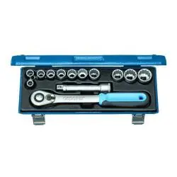 Preisreduziert Steckschlüssel-Satz - 1/2" - 13-teilig - 12-kant UD Profil - 10 bis 24 mm
