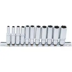 Steckschlüsseleinsatz-Set 1/4" - in ZOLL - tief - 11-teilig Sonderangebot