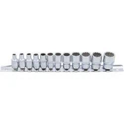 Sofort Bestellen Steckschlüsseleinsatz-Set - 12-kant - in Zoll-Größen - Antrieb- 1/4" - 12-tlg.