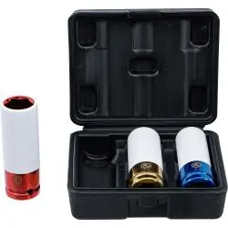 Jetzt Kaufen Kraft-Schoneinsätze - 12,5 mm (1/2 ") Antrieb - 17 bis 21 mm - CRO-MO-Stahl - 3-tlg.