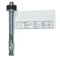 Zertifiziert Bolzenanker FBN II - Bohrernenn Ø 12 mm - min. Bohrlochtiefe bei Durchsteckmontage 135 mm - Gewinde M12 x 103 mm