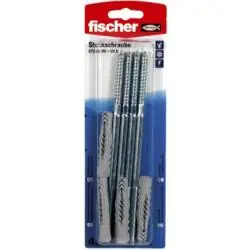 Stockschraube STS und Dübel SX - Länge 80 mm - Gewinde M8 - Schlüsselweite 6 mm - Inhalt 4 x UX 10 x 60, 4 x Stockschrauben M 8 x 80 mit Innenstern TX Mega-Angebot